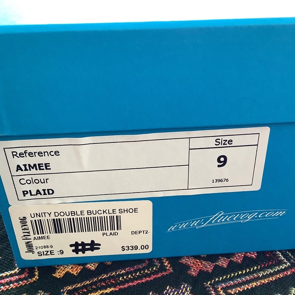 NIB Fluevog Unity Aimee plaid mary-janes size 9 - Picture 8 of 16
